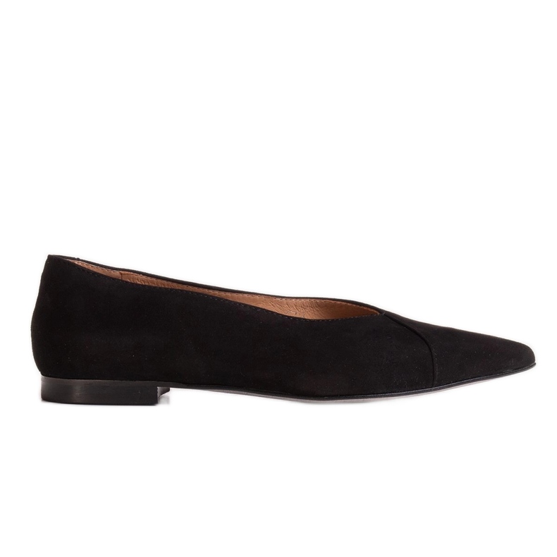 Marco Shoes Natural suede black ballerinas Marco Shoes Natural suede black ballerinas