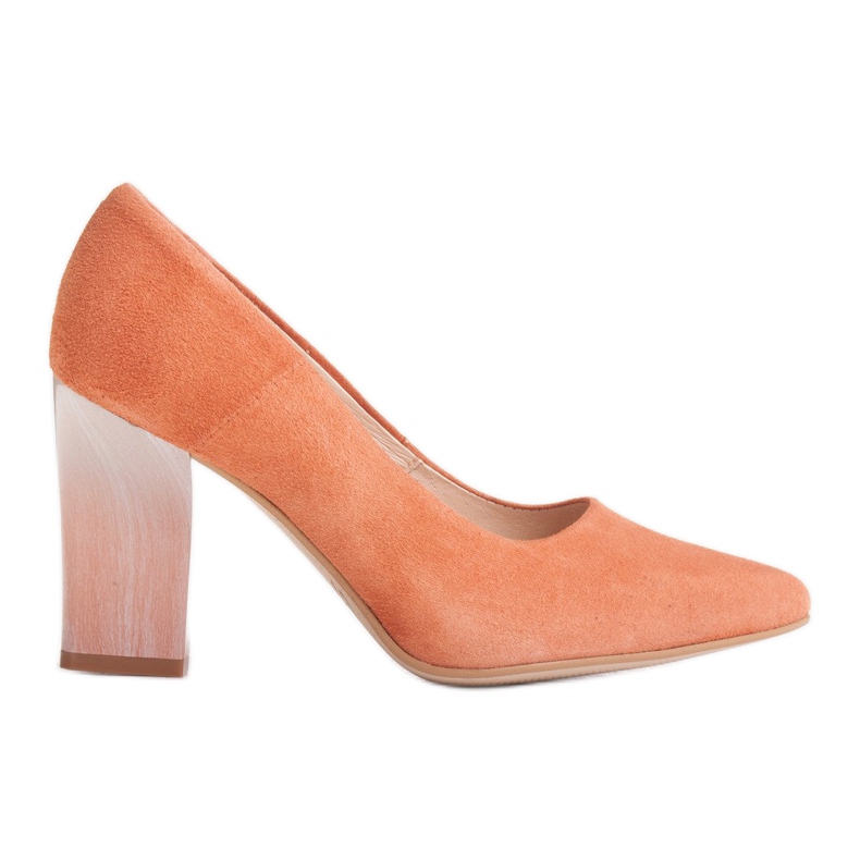 Marco Shoes 320P pumps made of natural suede - apricot orange