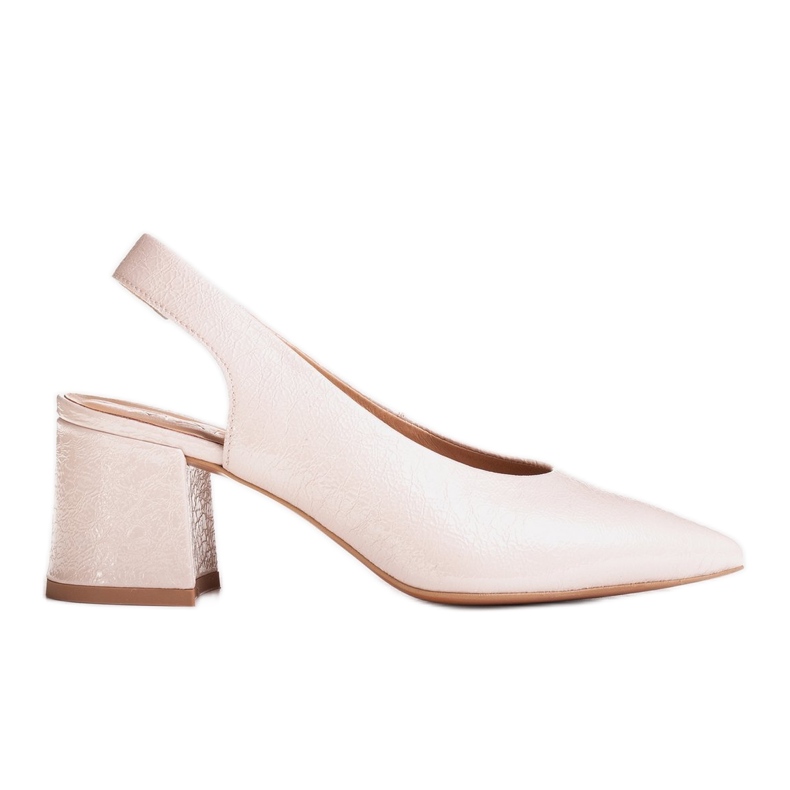 Marco Shoes Beige sandals 1501P with a strap and rubber