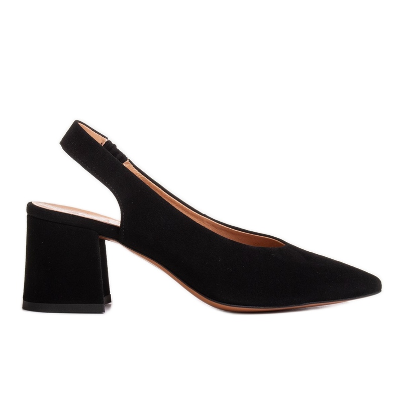 Marco Shoes Black sandals 1501P with a strap and rubber