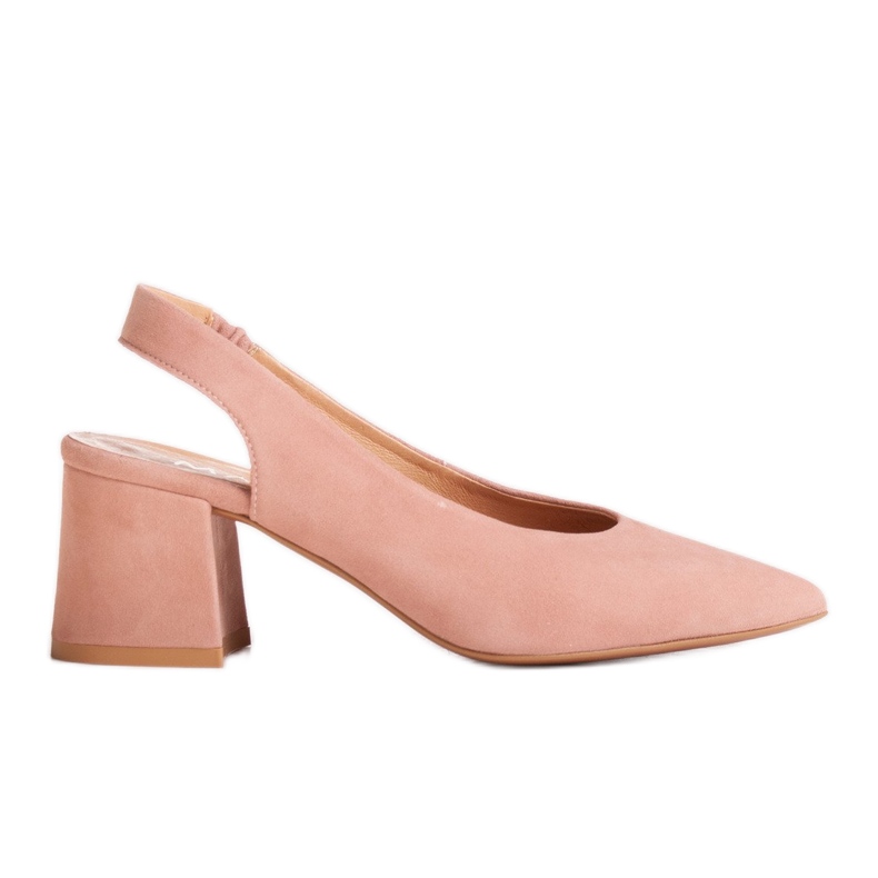Marco Shoes 1501P salmon sandals with strap and rubber pink