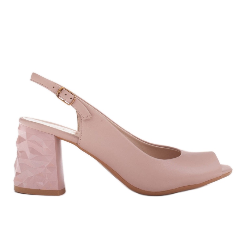 Marco Shoes Pink 3D high-heeled sandals