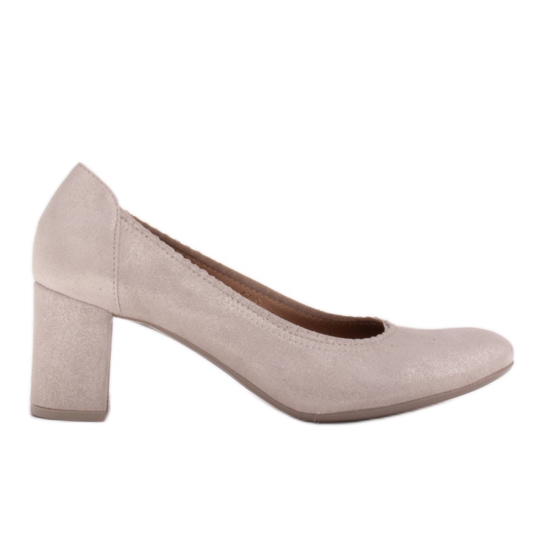 Marco Shoes Pumps made of velor goat heels beige