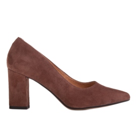 Marco Shoes 1527P brown pumps made of natural suede