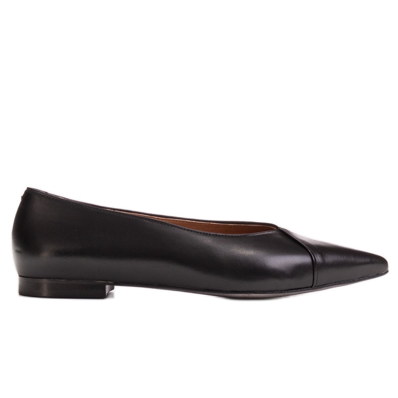 Marco Shoes Black grain leather ballerinas Marco Shoes Black grain leather ballerinas