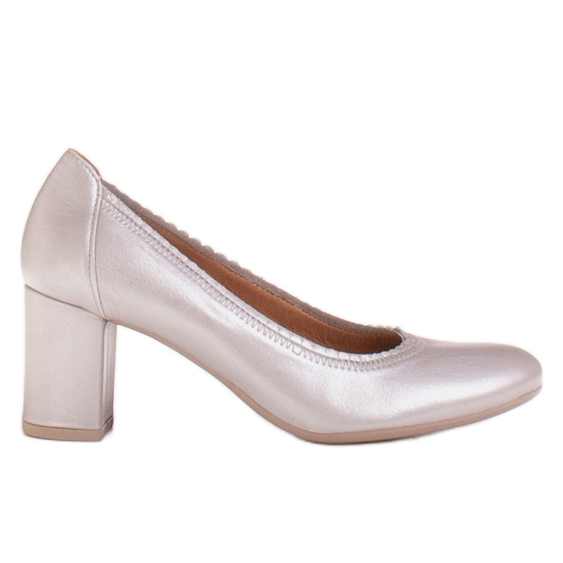 Radoskór Ladies' silver pumps for a wider foot grey Radoskór Ladies' silver pumps for a wider foot grey