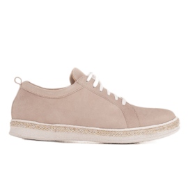 Marco Shoes Knotted suede sneakers beige