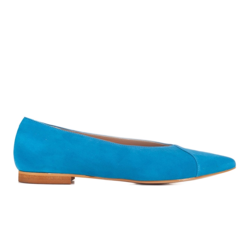 Marco Shoes Natural suede blue ballerinas Marco Shoes Natural suede blue ballerinas