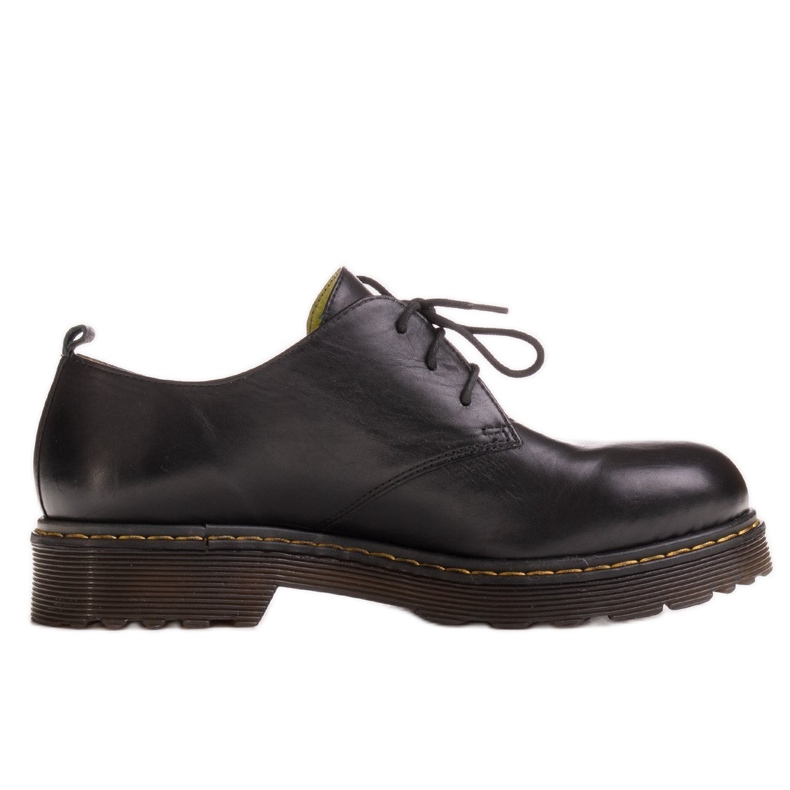 Marco Shoes Black women's shoes on a thick transparent bottom