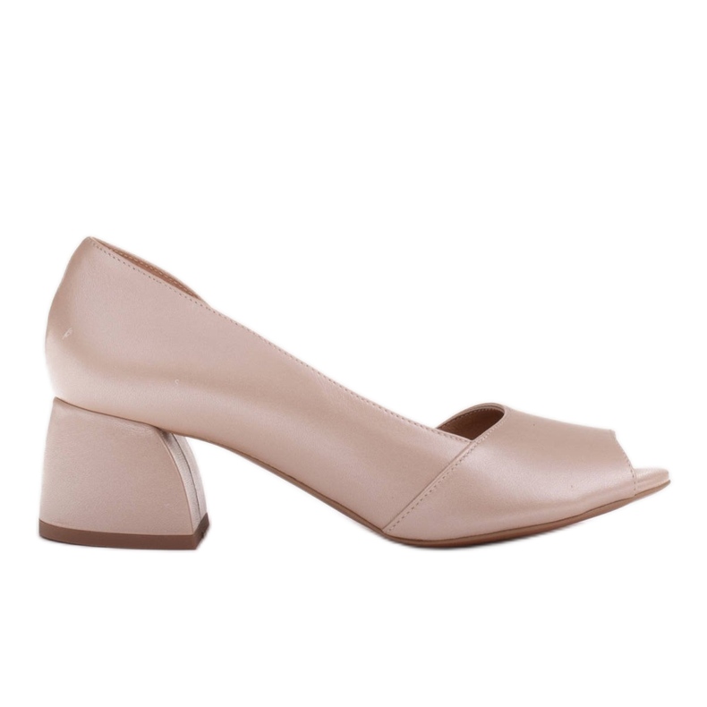 Marco Shoes Pumps with an open side beige