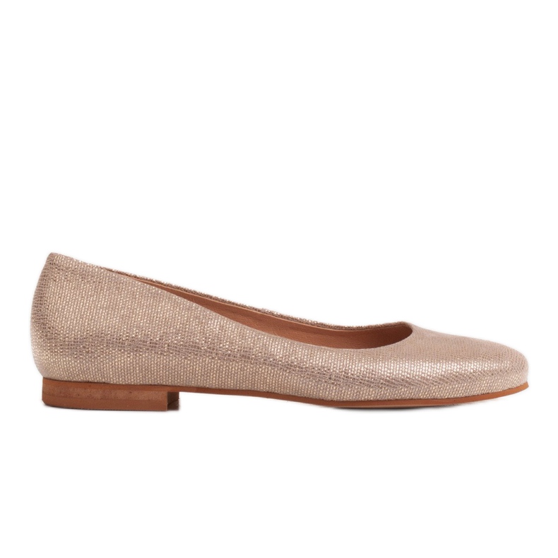 Marco Shoes Soft suede leather ballerinas golden Marco Shoes Soft suede leather ballerinas golden