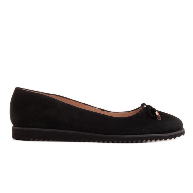Marco Shoes Natural suede black ballerinas Marco Shoes Natural suede black ballerinas