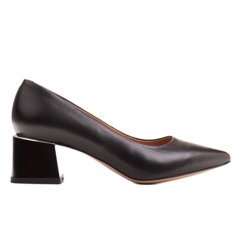 Marco Shoes Elegant women's pumps made of natural leather black Marco Shoes Elegant women's pumps made of natural leather black