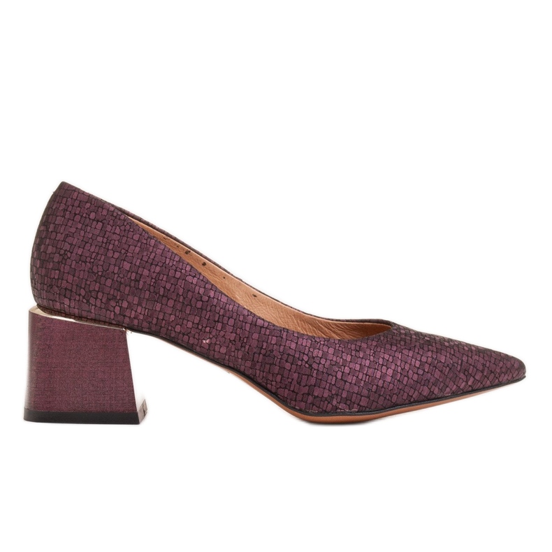 Marco Shoes Elegant pumps made of chamois leather violet Marco Shoes Elegant pumps made of chamois leather violet