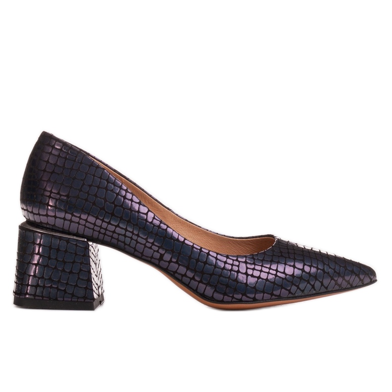 Marco Shoes Elegant pumps made of chamois leather navy blue Marco Shoes Elegant pumps made of chamois leather navy blue