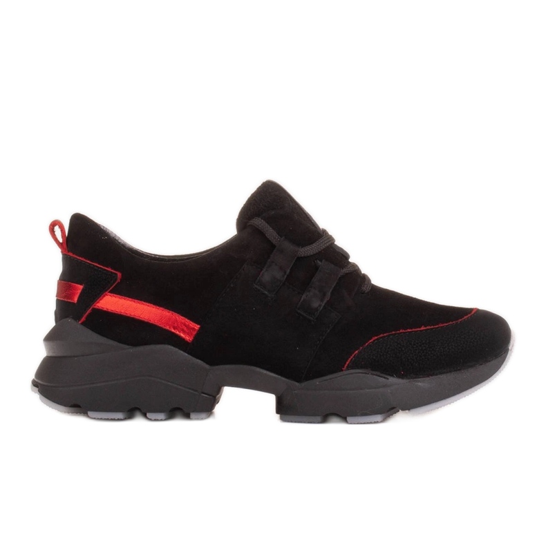 Marco Shoes Sports sneakers made of high-quality natural suede black