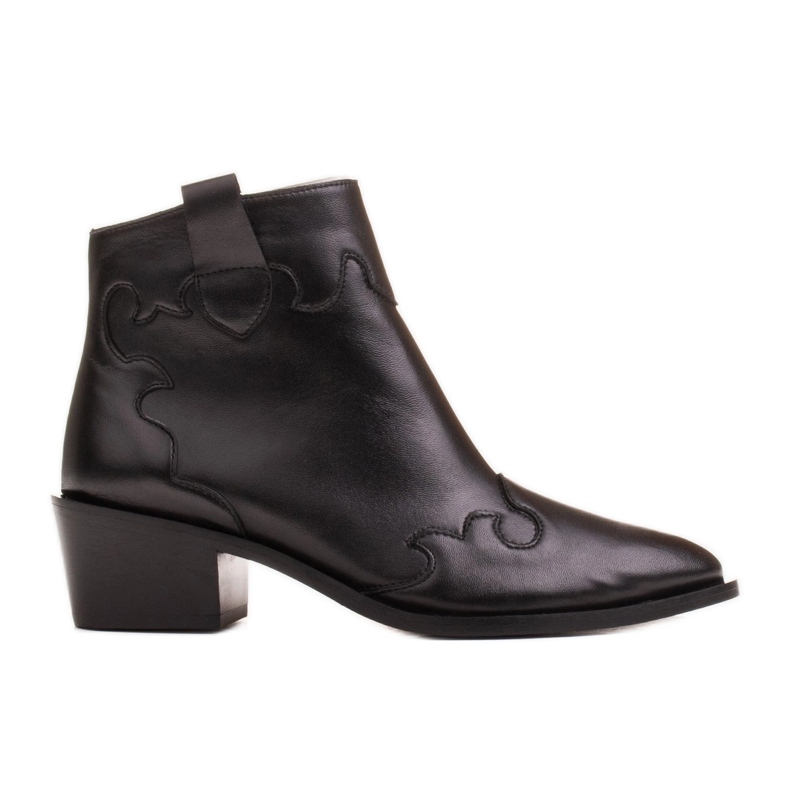 Marco Shoes Black boots made of natural grain leather Marco Shoes Black boots made of natural grain leather