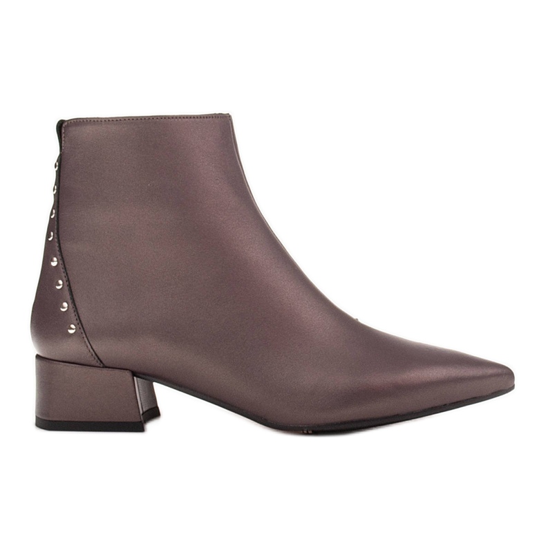 Marco Shoes Marco 1653b boots with low heels in leather brown