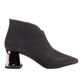 Marco Shoes Slender boots with rubber in the upper and a metallic heel black