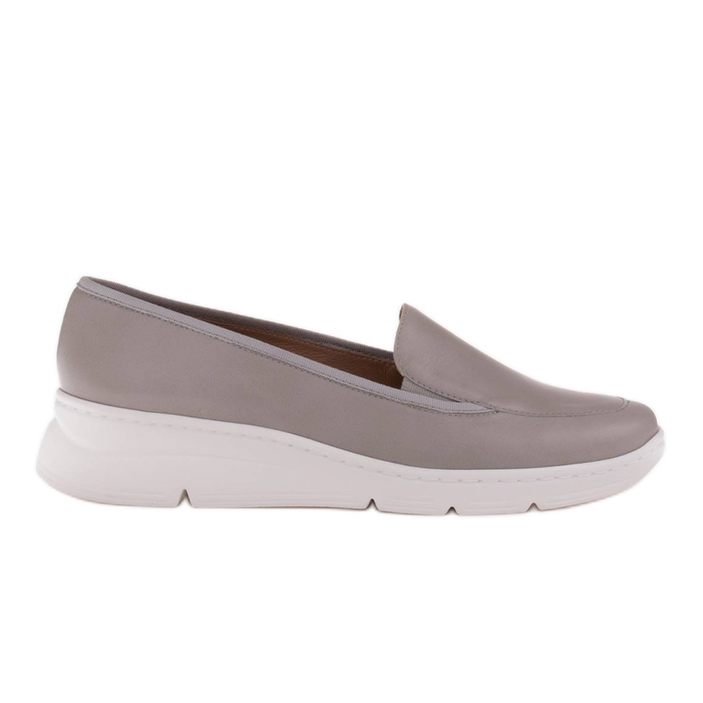 Radoskór Comfortable gray women's shoes for a wider foot grey