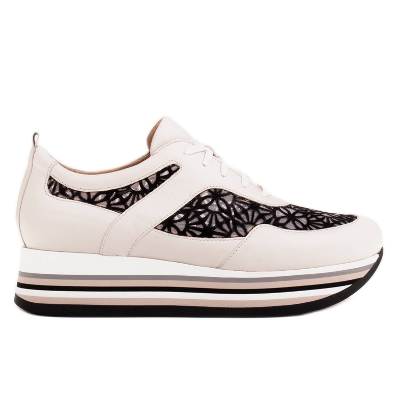Marco Shoes Sneakers on a thick sole with breathable mesh white