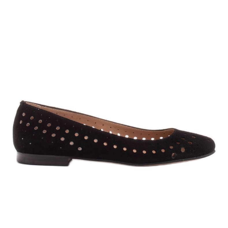 Marco Shoes Women's ballerinas with perforation on the uppers black