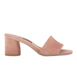 Marco Shoes Marco women's slippers made of natural suede pink Marco Shoes Marco women's slippers made of natural suede pink