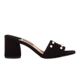 Marco Shoes Marco women's slippers made of natural suede black