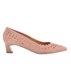 Marco Shoes Women's pumps with interesting perforation pink