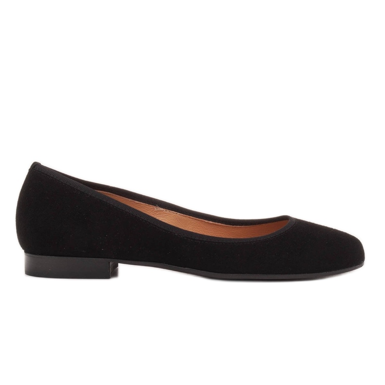 Marco Shoes Marco women's ballerinas made of high-quality natural suede black