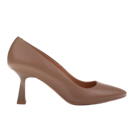 Marco Shoes Elegant pumps made of delicate natural leather beige Marco Shoes Elegant pumps made of delicate natural leather beige