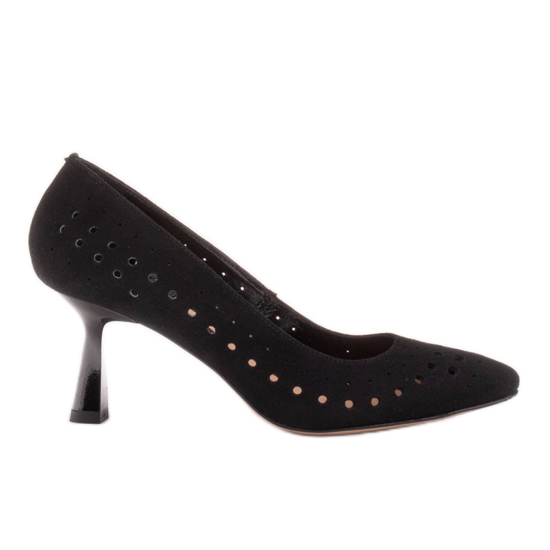 Marco Shoes Elegant pumps made of delicate natural leather black