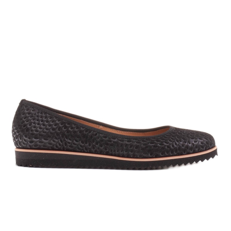 Marco Shoes Marco women's ballerinas made of high-quality natural suede black