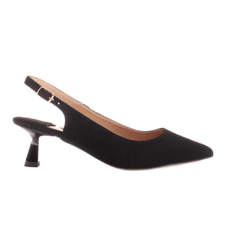 Marco Shoes Pumps made of delicate suede with a strap black