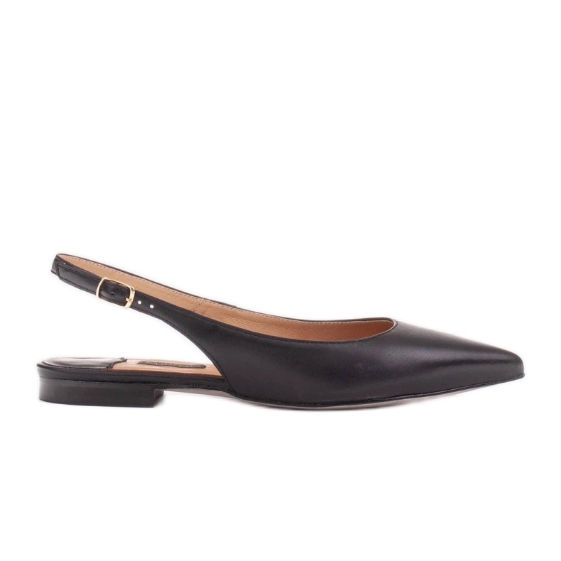 Marco Shoes Natural leather sandals in black color