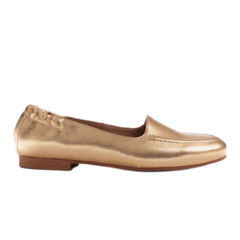 Marco Shoes Women's ballerinas with an elastic band in the uppers golden