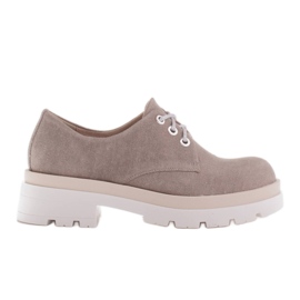 Marco Shoes Fabric shoes with a thick sole grey