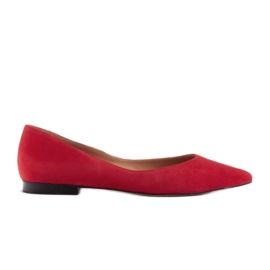 Marco Shoes Women's ballerinas with low sides red