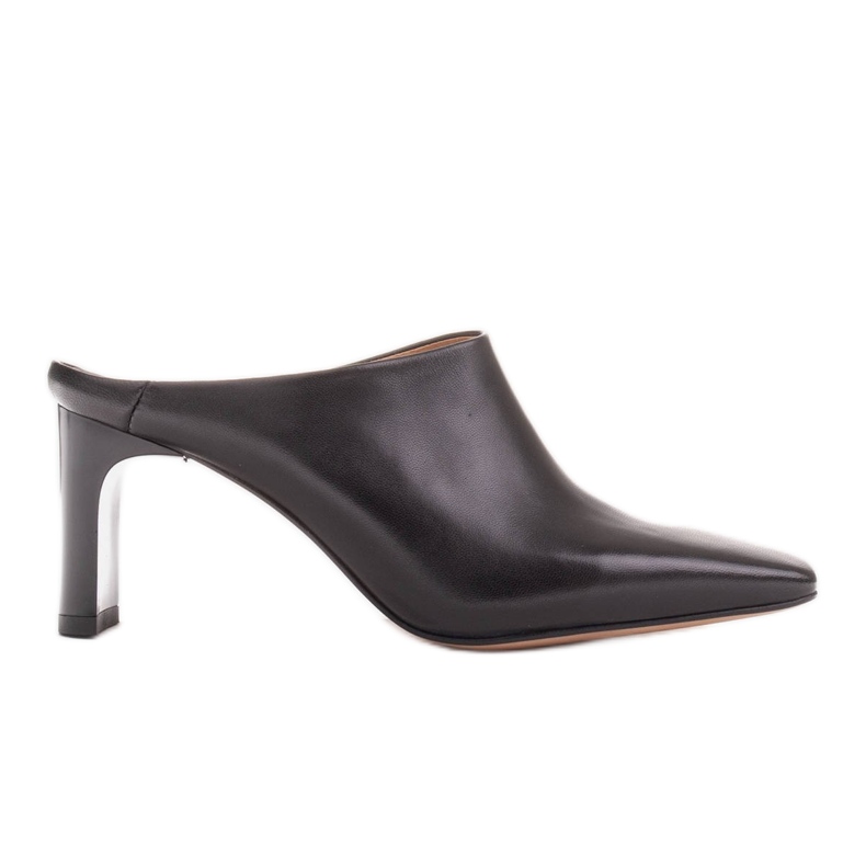 Marco Shoes Leather summer pumps with an open back black