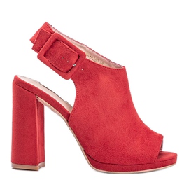 Red shank sandals from Little Italy Red shank sandals from Little Italy
