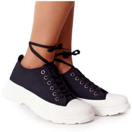 Women's Sneakers On The Platform Black Travel Time