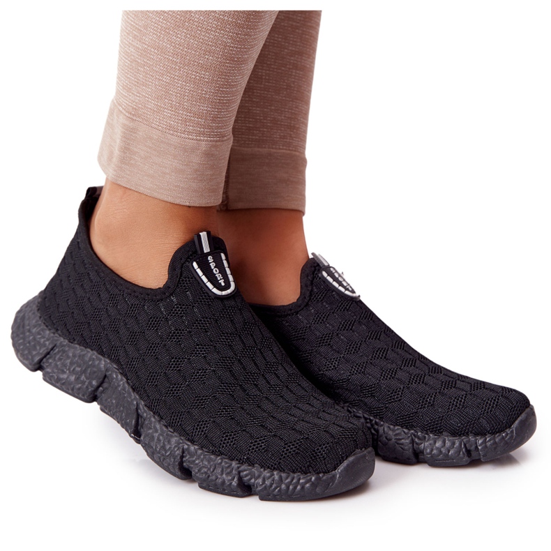 Women's Sport Shoes Slip-on Black Marathon