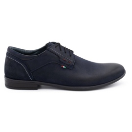Olivier leather men's shoes 305GT navy blue