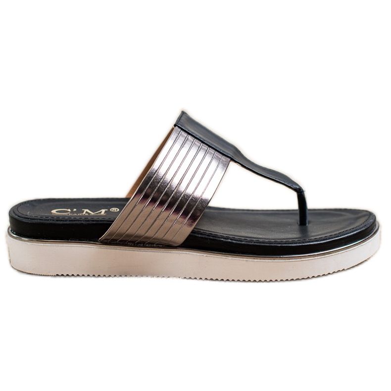 Cm Paris Comfortable Eco Leather Flip-Flops black