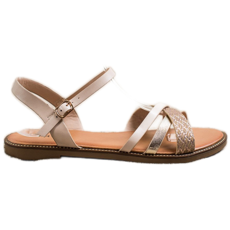 Laura Mode Casual Sandals beige golden