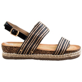 SHELOVET Comfortable Sandals With Buckle brown black