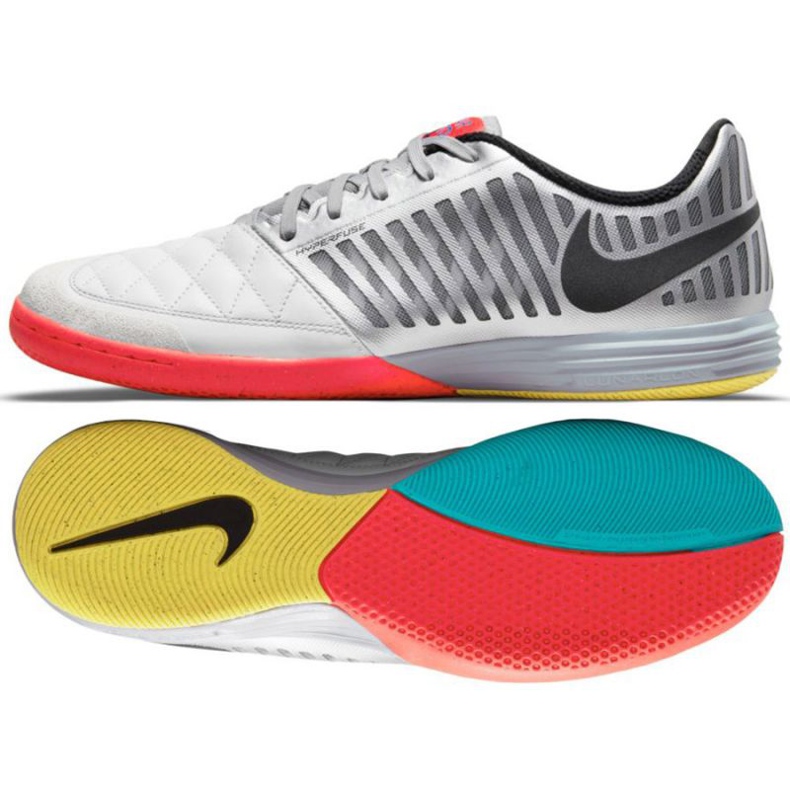 Nike Lunar Gato Ii Ic M 580456 167 football shoes black, white, gray / silver white