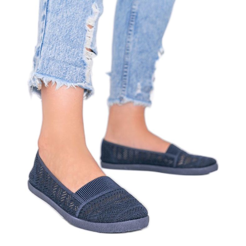 Vicky navy blue Slip On sneakers