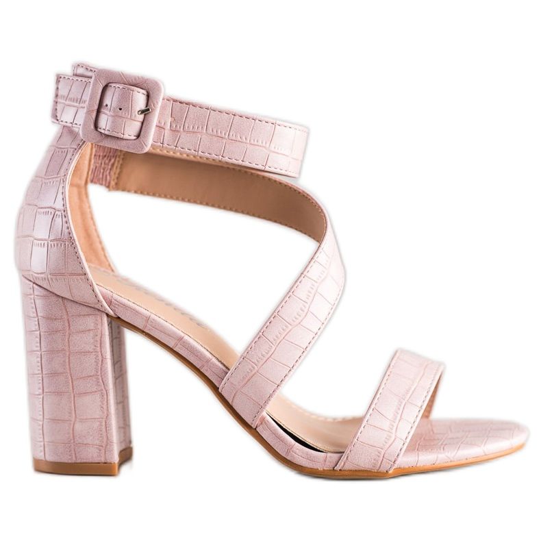 Renda Sandals On A Bar With Eco Leather pink