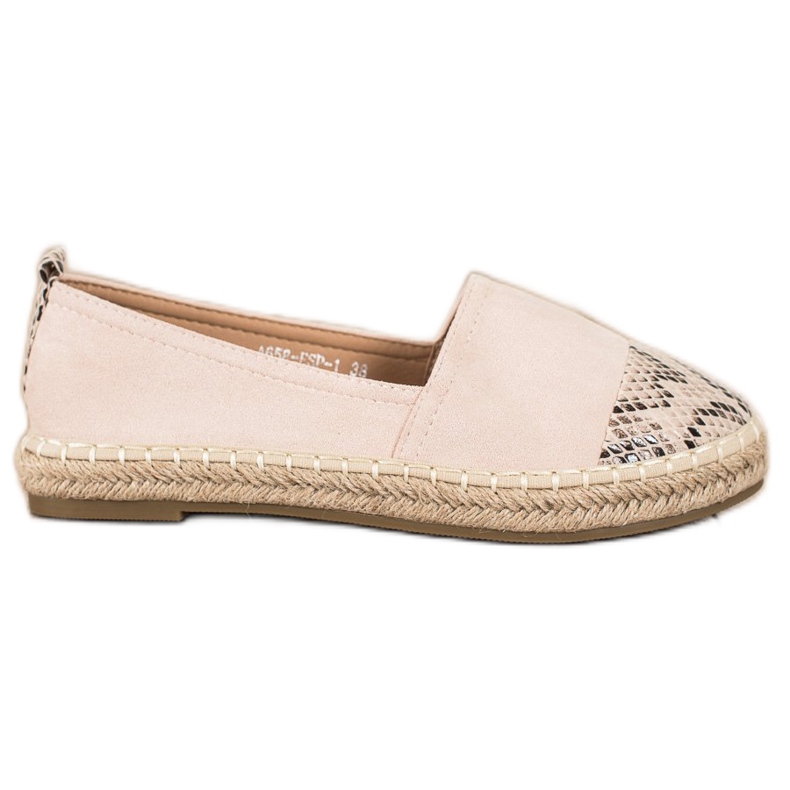Bestelle Espadrilles With Snake Print Insert beige